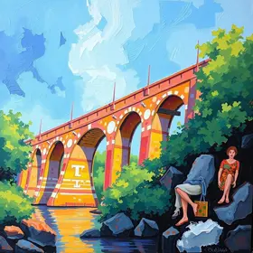 Ponte dos Arcos recebe nova pintura evidenciando as cores